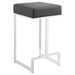 Gervase Square Counter Height Stool Grey and Chrome image