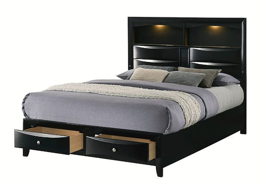 Crown Mark Furniture Fallon King Platform Bed with Storage in Black B4288-K image