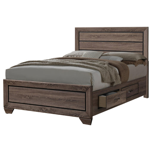 Kauffman Eastern King Storage Bed Washed Taupe image