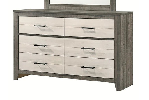 Crown Mark Furniture Rhett 6 Drawer Dresser in Gray image