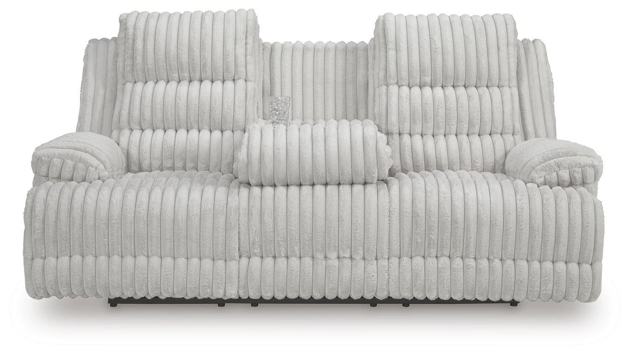 Technique Power Reclining Sofa with Drop Down Table