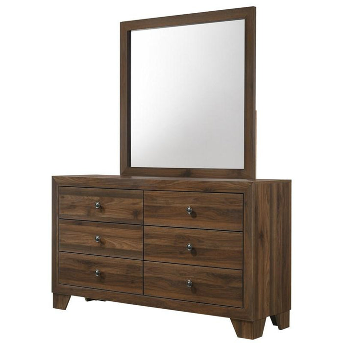 Crown Mark Millie Mirror in Brown Cherry