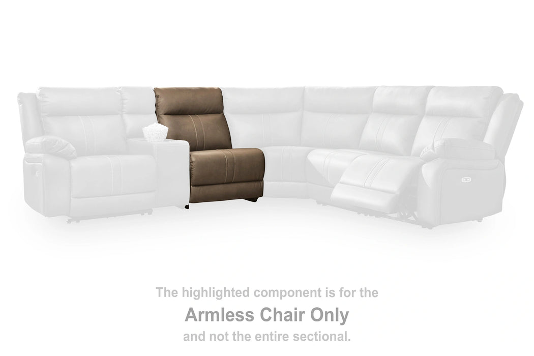 Max-Media Power Reclining Sectional with Audio Console