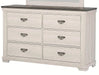 Crown Mark Furniture Leighton 6 Drawer Dresser in White image