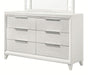 Crown Mark Furniture Cressida 6 Drawer Dresser in White image