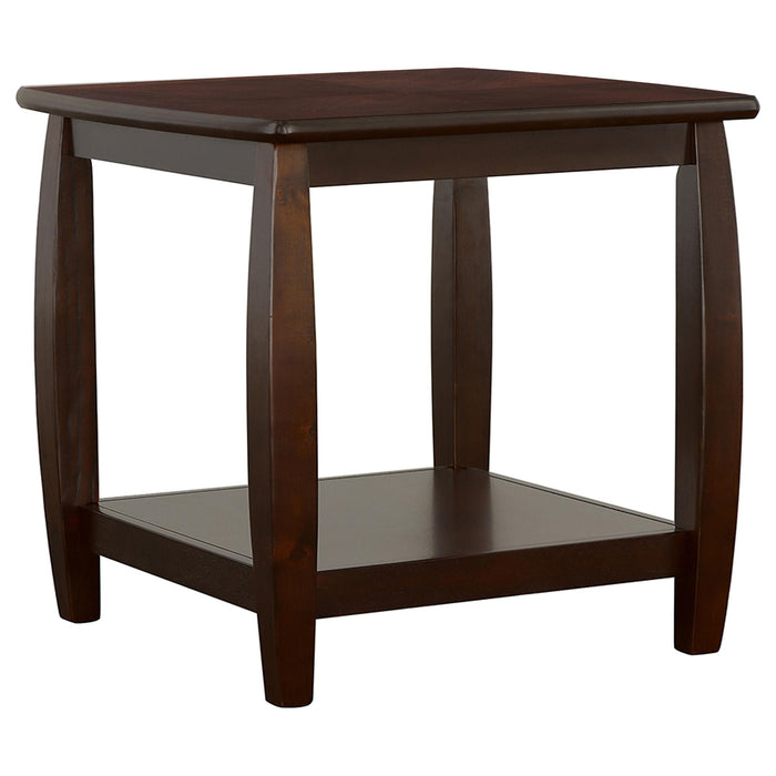 Dixon Square End Table with Bottom Shelf Espresso image