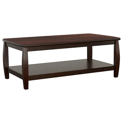 Dixon Rectangular Coffee Table with Lower Shelf Espresso image