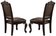 Crown Mark Kiera Dining Side Chair in Rich Brown (Set of 2) image
