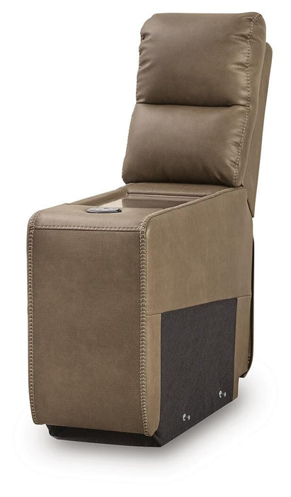 Max-Media Power Reclining Sectional with Audio Consoles