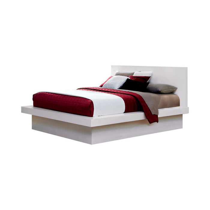 Jessica California King, E.king, & Queen Bed with Storage Headboard Cappuccino