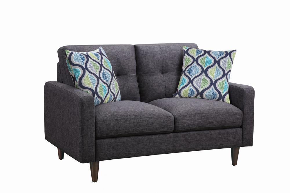 Watsonville Tufted Back Loveseat Grey