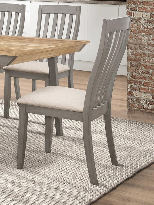 Nogales Slat Back Side Chairs Coastal Grey (Set of 2)