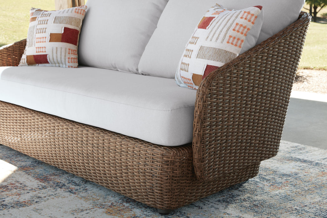 Cardiff Beach Outdoor Loveseat/2 Swivel Chairs (Set of 3)