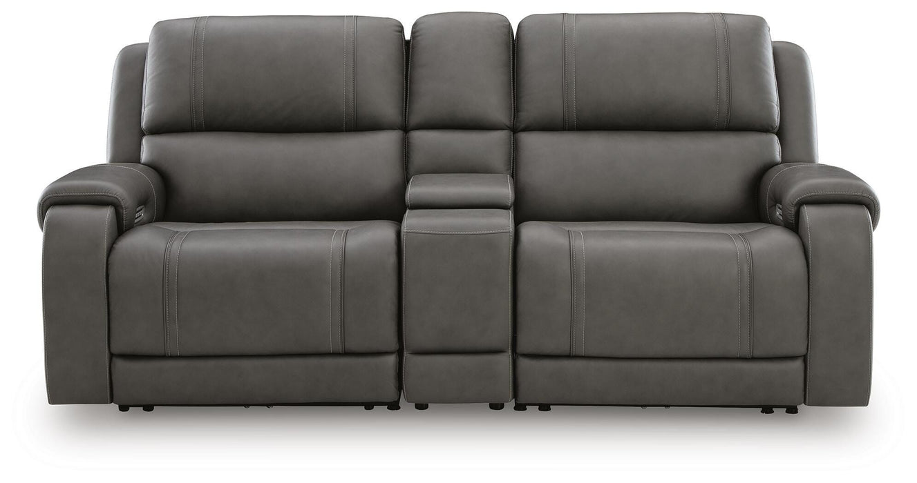 5Z-Harrenhurst Power Reclining Sectional Loveseat with Console