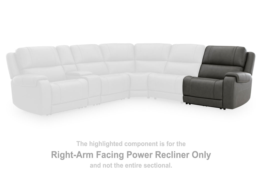 5Z-Harrenhurst Power Reclining Sectional Loveseat