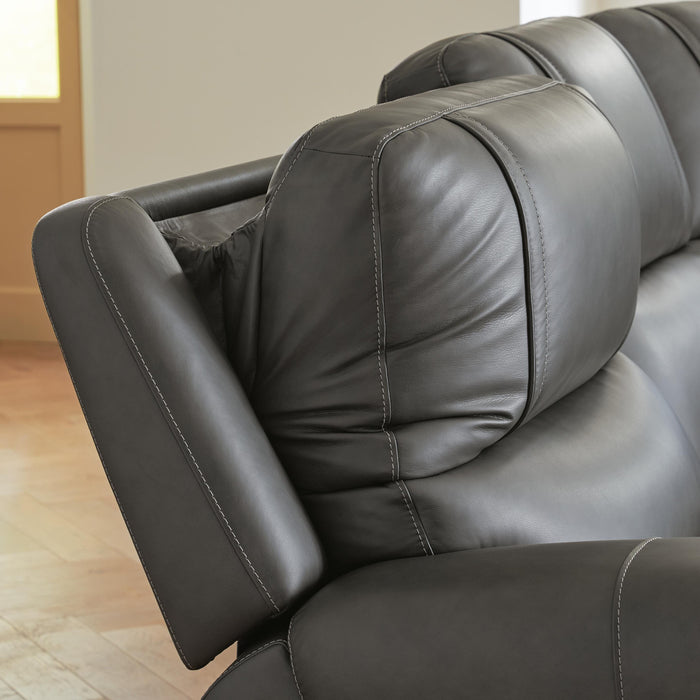5Z-Harrenhurst Power Reclining Sectional Loveseat with Console