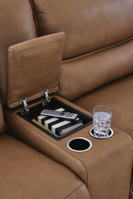 Silverbrooke Reclining Sectional with Chaise and Storage Consoles