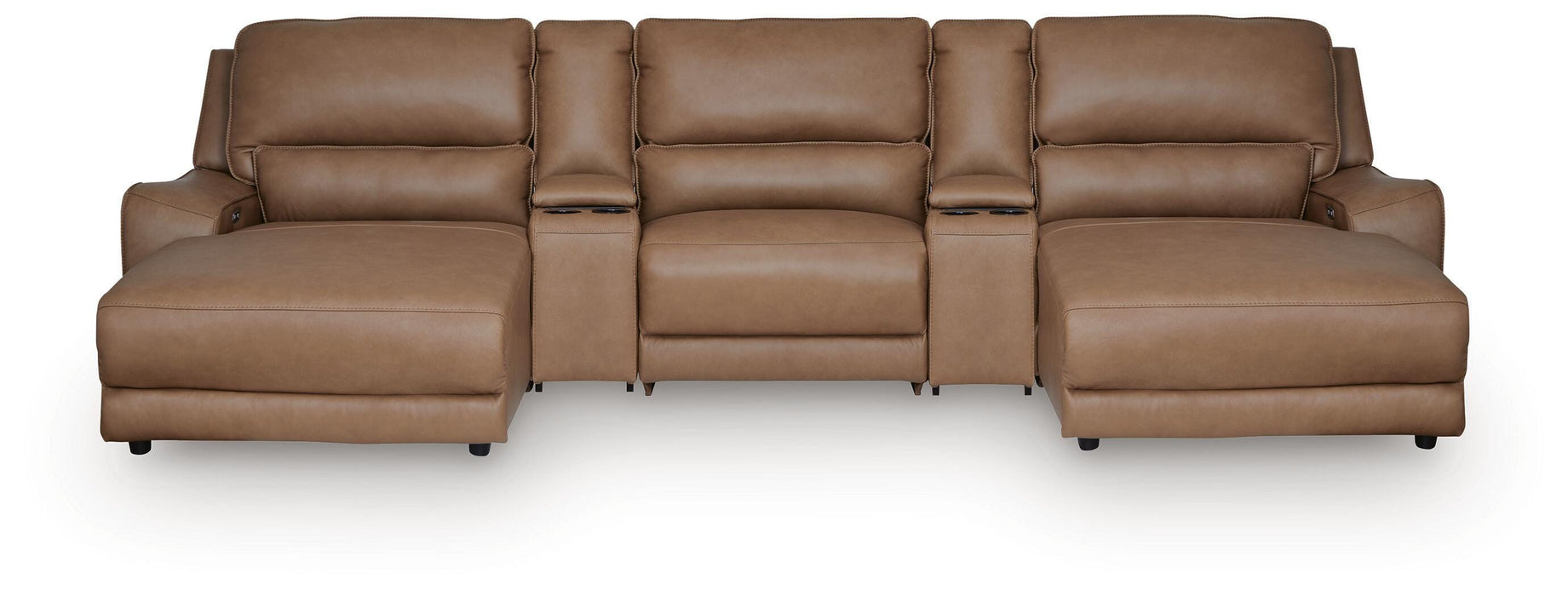 Silverbrooke Reclining Sectional with Double Chaise and Storage Consoles
