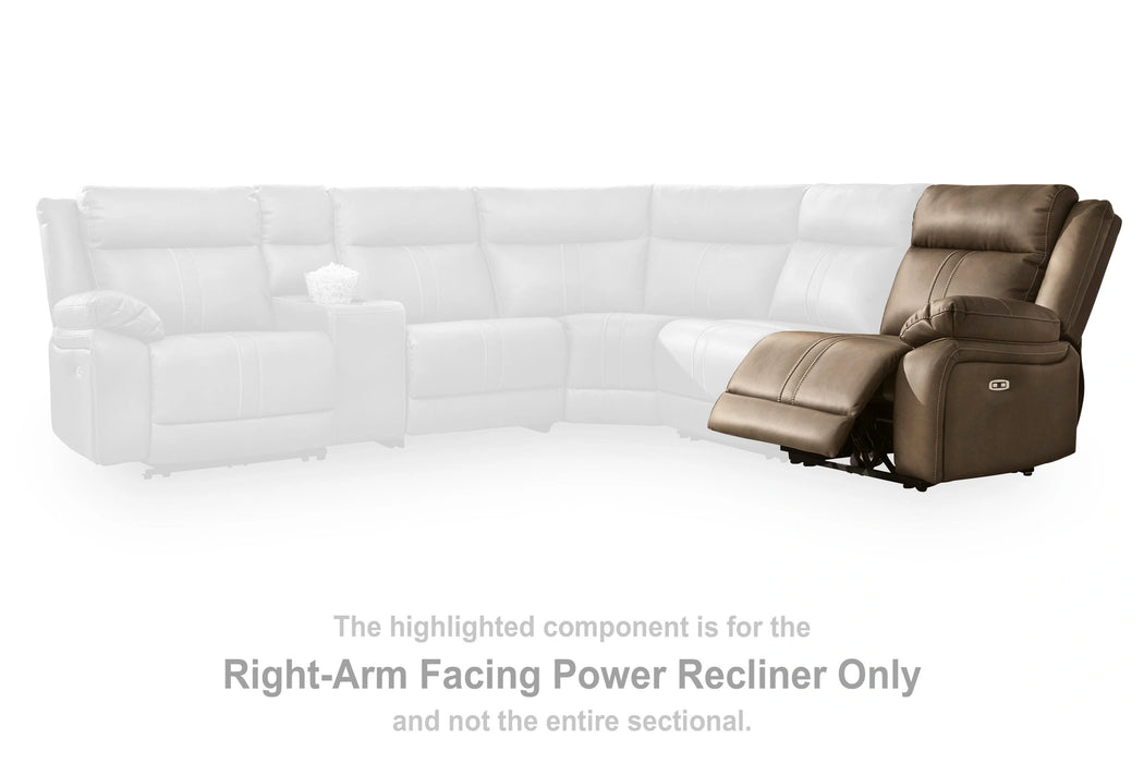 Max-Media Power Reclining Sectional with Audio Console